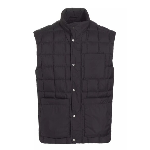 Herno Ecoage Square Quilted Patch Pocket Nylon Down Vest Sz 56 Men's $750